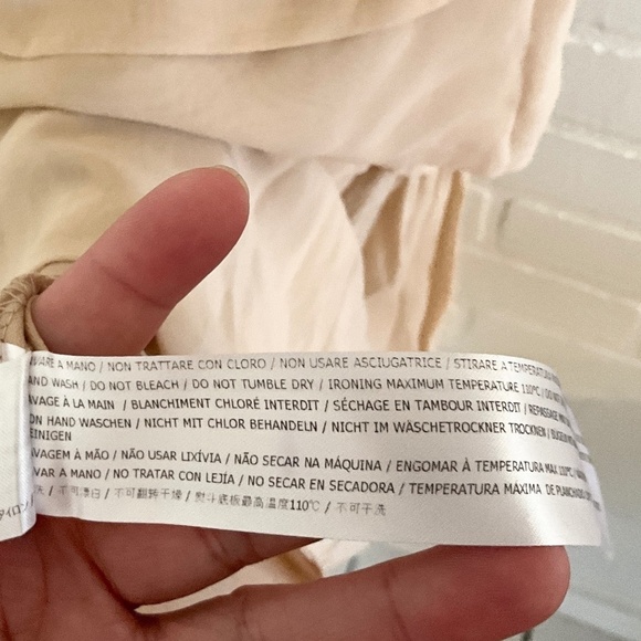 Twin-Set Simona Barbieri Mini dress Bow Ruffled Ivory Cream lined Flowy Sz S - Picture 14 of 16